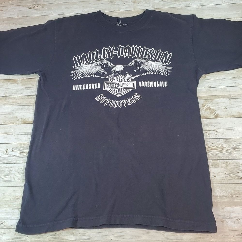 Harley-Davidson T-Shirt Black Eagle 2005 Precision HD PAWTUCKET, RI Size‎ Medium